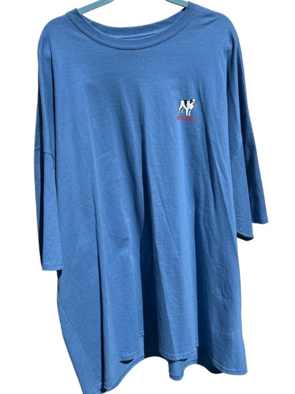 Big Dogs Mens 5XL Blue T-Shirt 100% Cotton Tagless